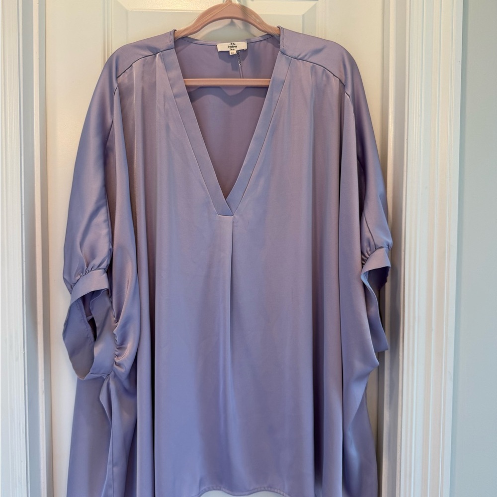 Entro Light Purple V-Neck Top